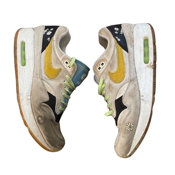 Nike Air Max 1 'Spring Daisy' White Gray/Green Sneaker - Size 8 - Picture 3 of 10